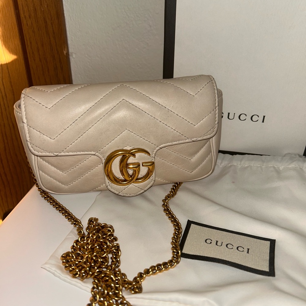 Gucci Marmont leather bag, box 2 dust bags